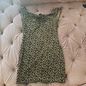 Majorelle leopard mini dress